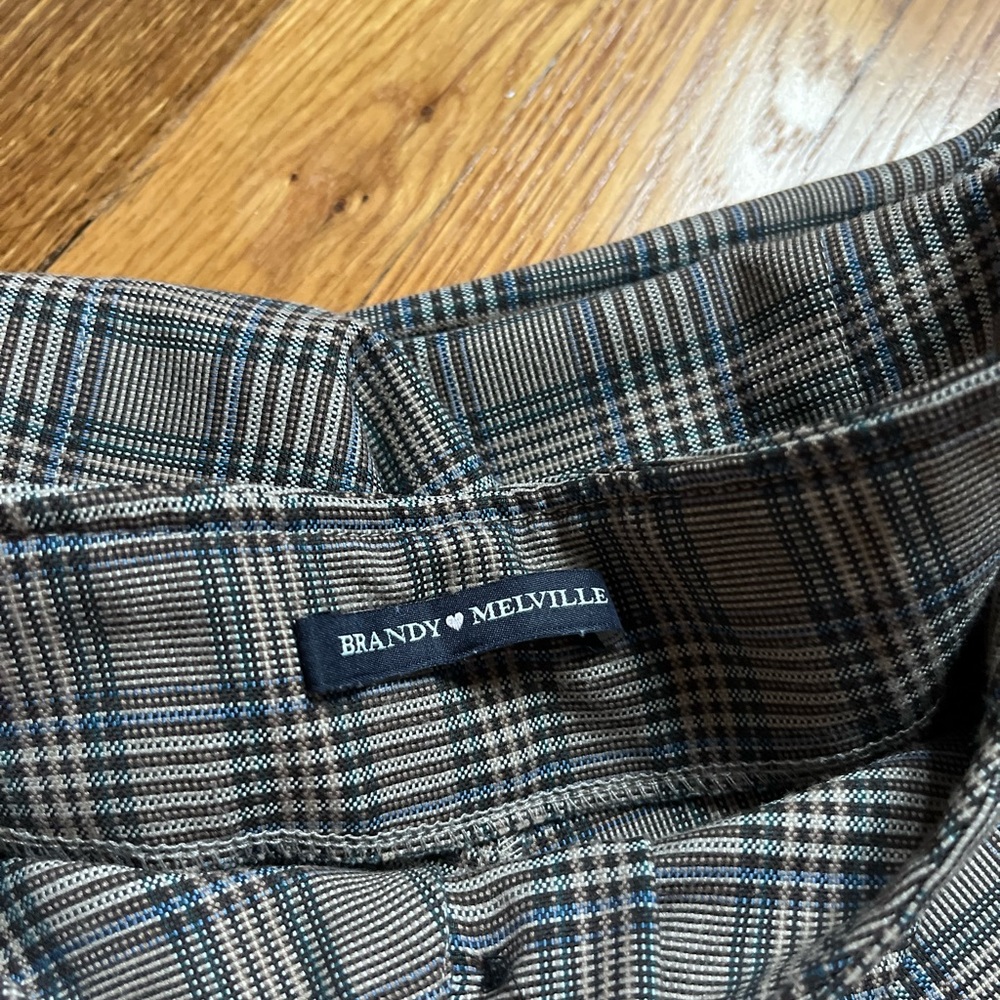 brandy brown plaid pants